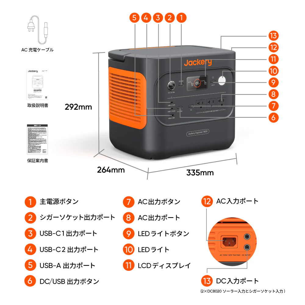 【販路限定】Jackery ポータブル電源 1800 - Image 7