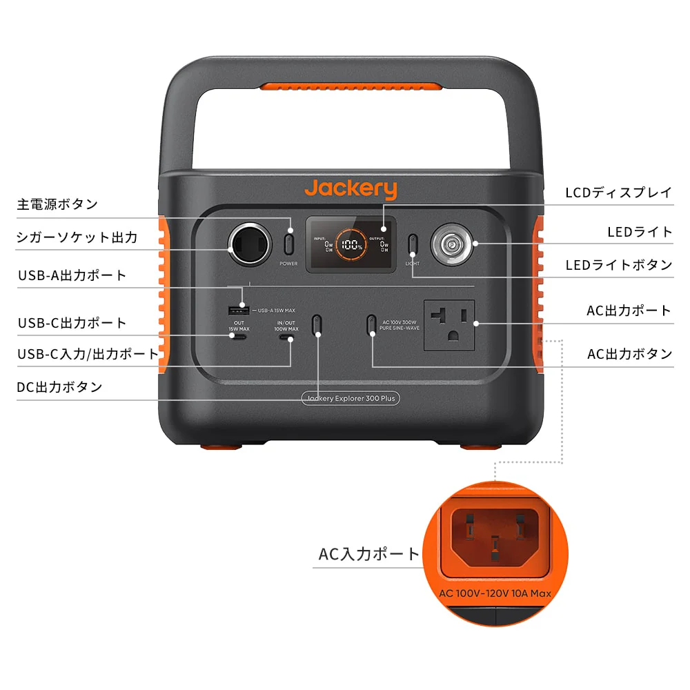 Jackery ポータブル電源 300 Plus - Image 12