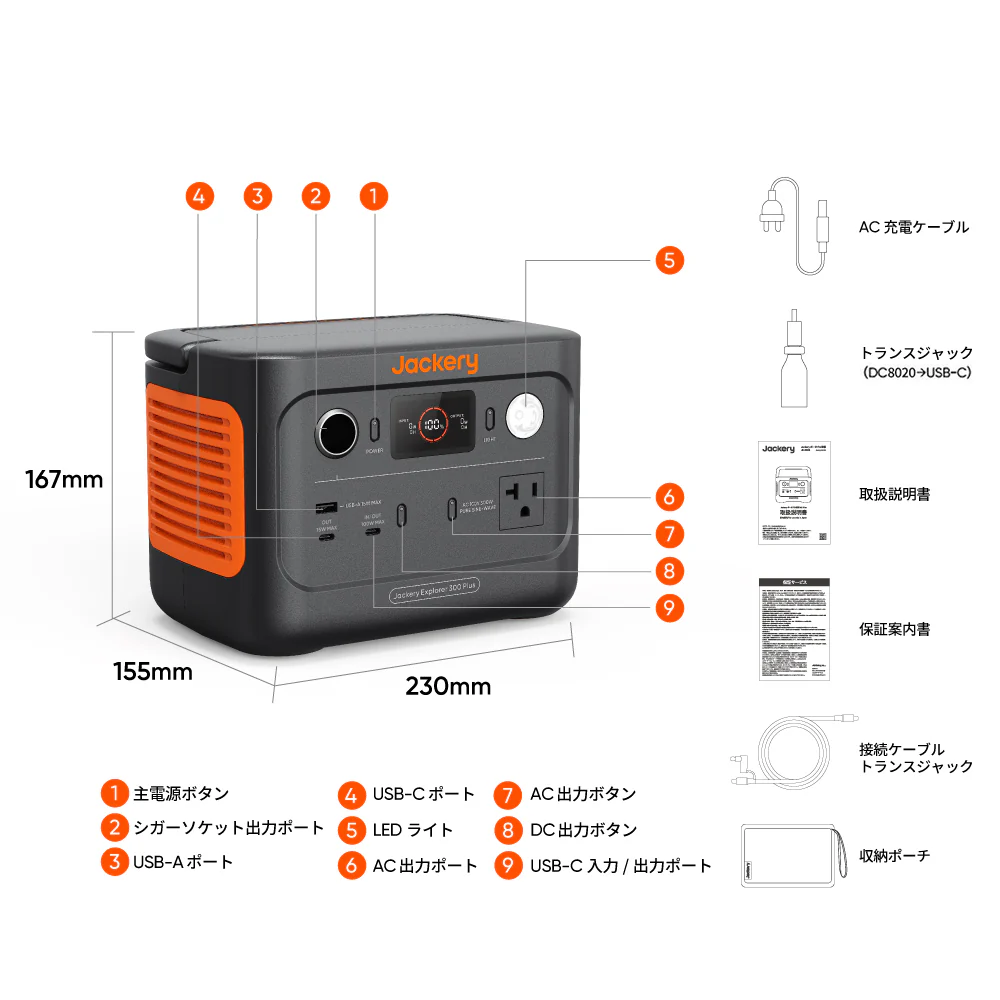 Jackery Solar Generator 300 Plus 100W ポータブル電源 ソーラーパネル セット - Image 9