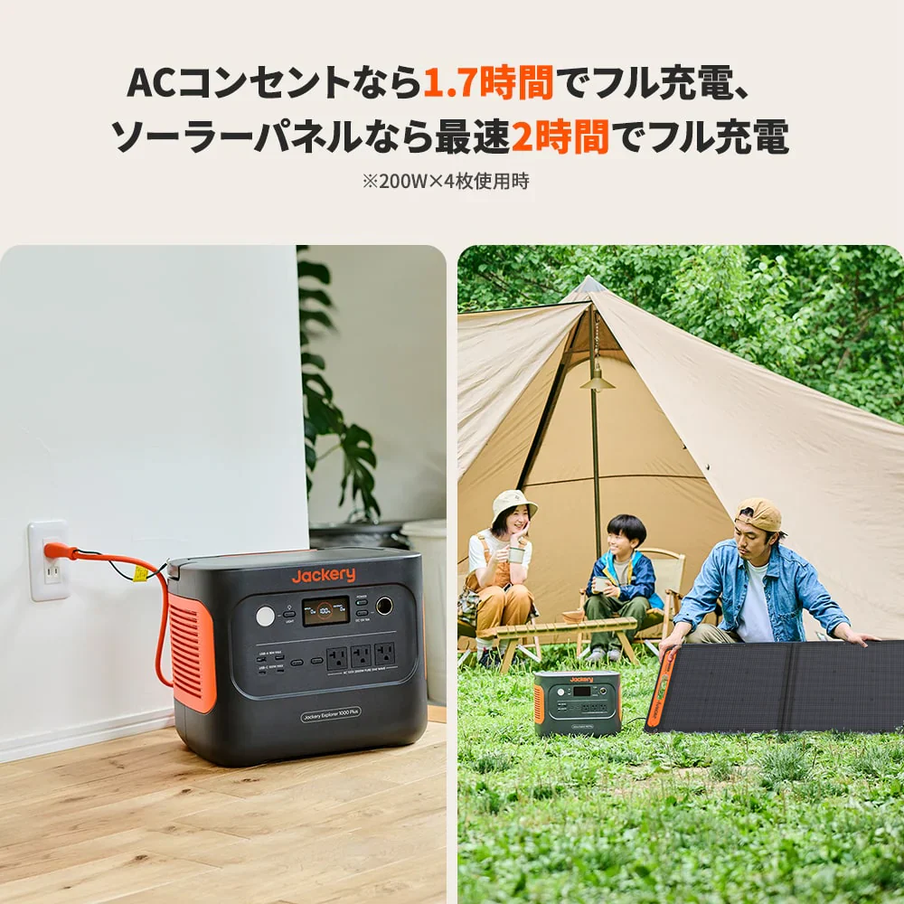 Jackery Solar Generator 1000 Plus ポータブル電源  セット - Image 4