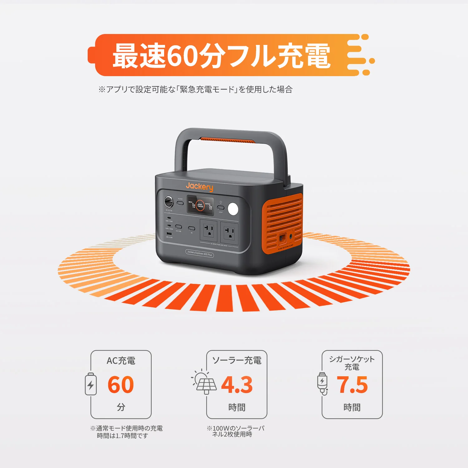 Jackery Solar Generator 600 Plus 100 Prime ポータブル電源 セット - Image 2